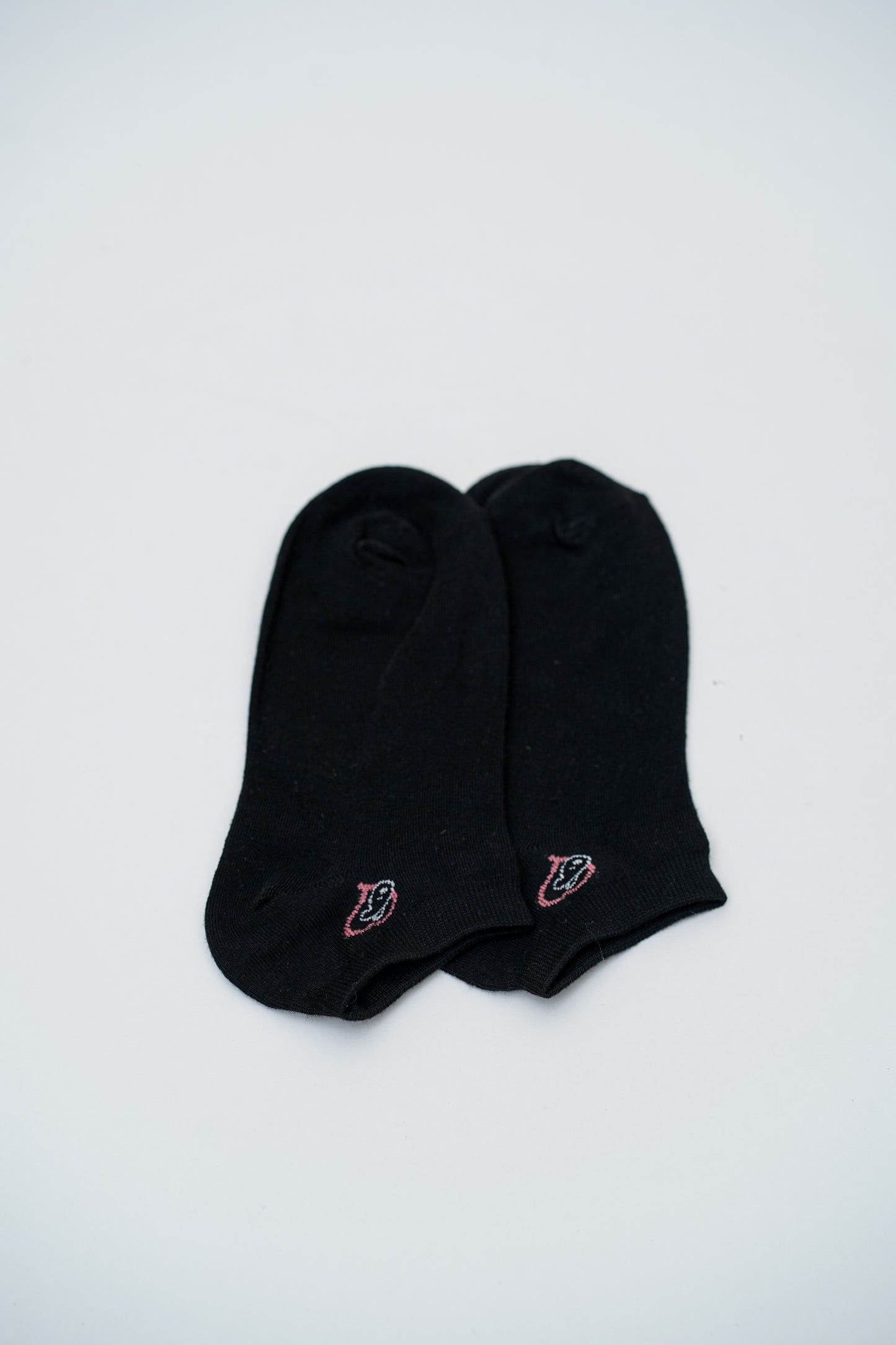 Black Ankle Socks with Assorted Graphic Designs