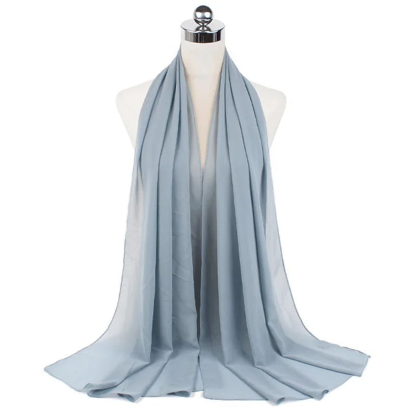 Serene Sky Blue Chiffon Drape