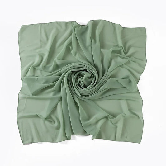 Chiffon Hijab Patti in Light green Chiffon Scarf