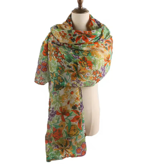 Flowers Print Scarf