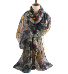 Print Lawn Flower Scarf