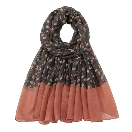 Folky Charcoal Grey Scarf