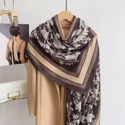 Printed Scarf Brown-S5