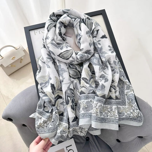 Floral Print Grey-S5