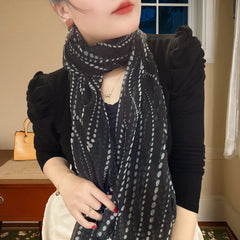 Dots Black Ladies Stole/Scarf