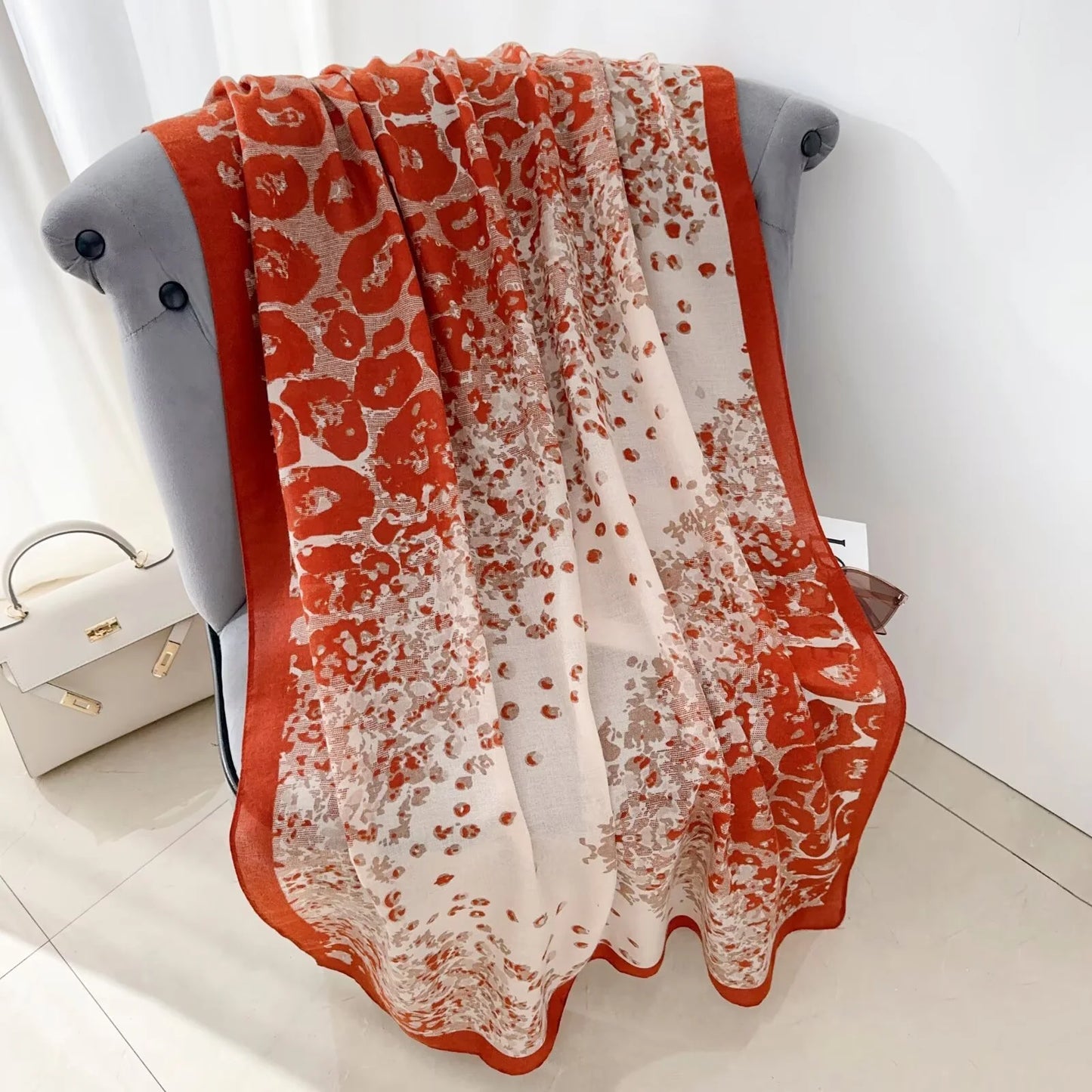 Printed Scarf Orange-S5