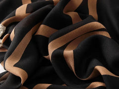 Graphical Black Viscose Scarf