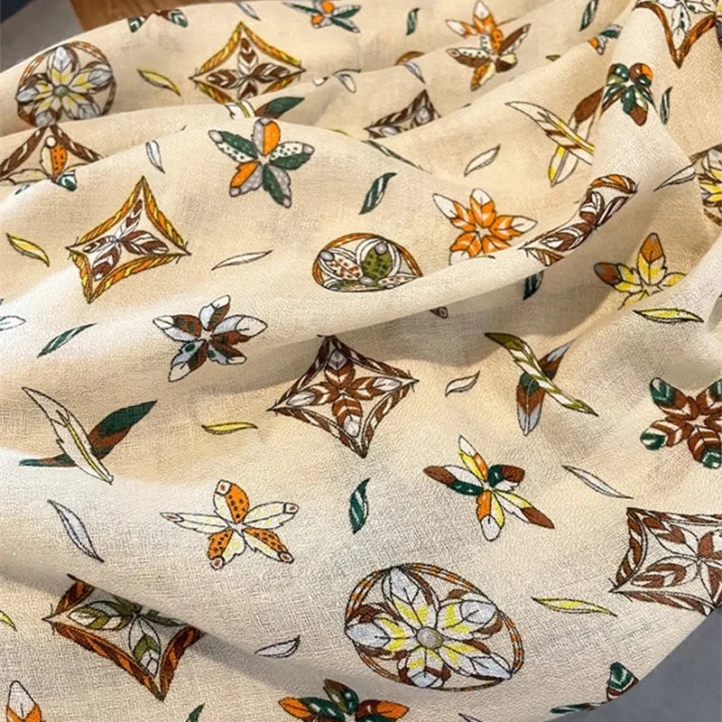 Letter Print Viscose Scarf