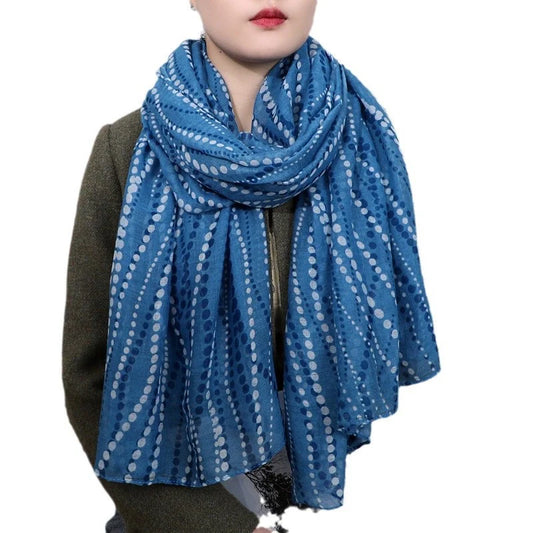 Dots Blue Ladies Stole/Scarf