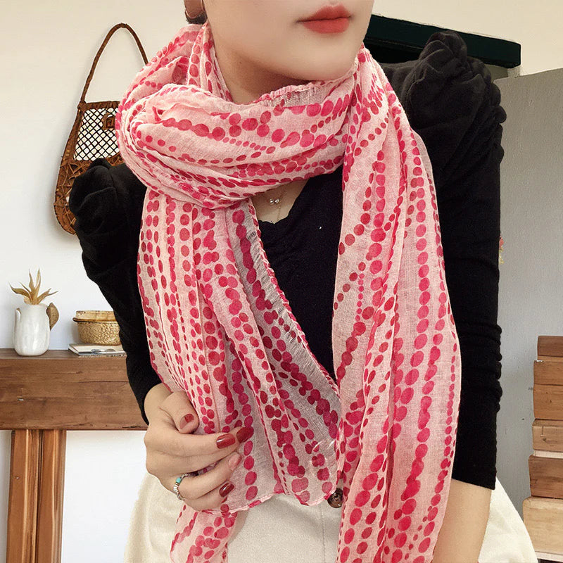 Dots Pink Ladies Stole/Scarf