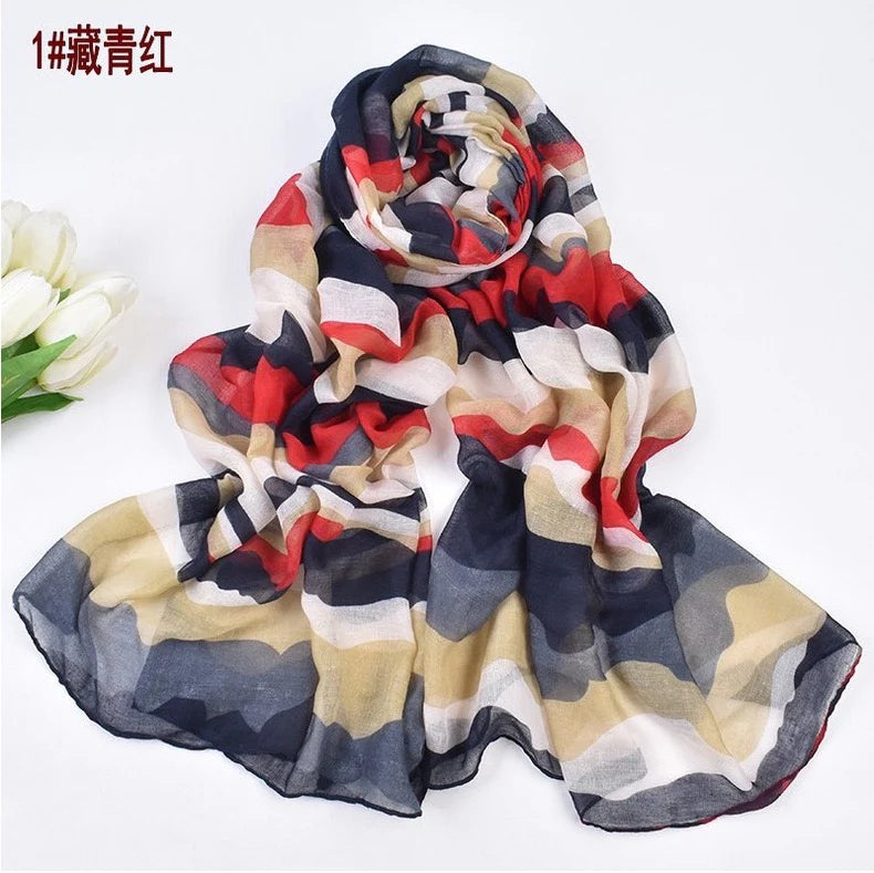Camouflage Red Ladies Stole/Scarf
