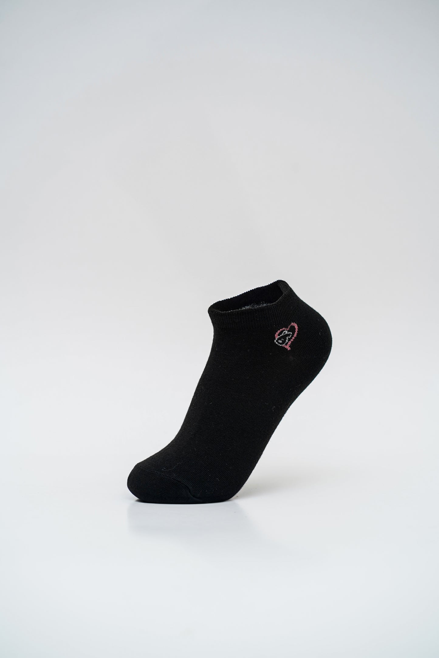 Black Ankle Socks with Assorted Graphic Designs