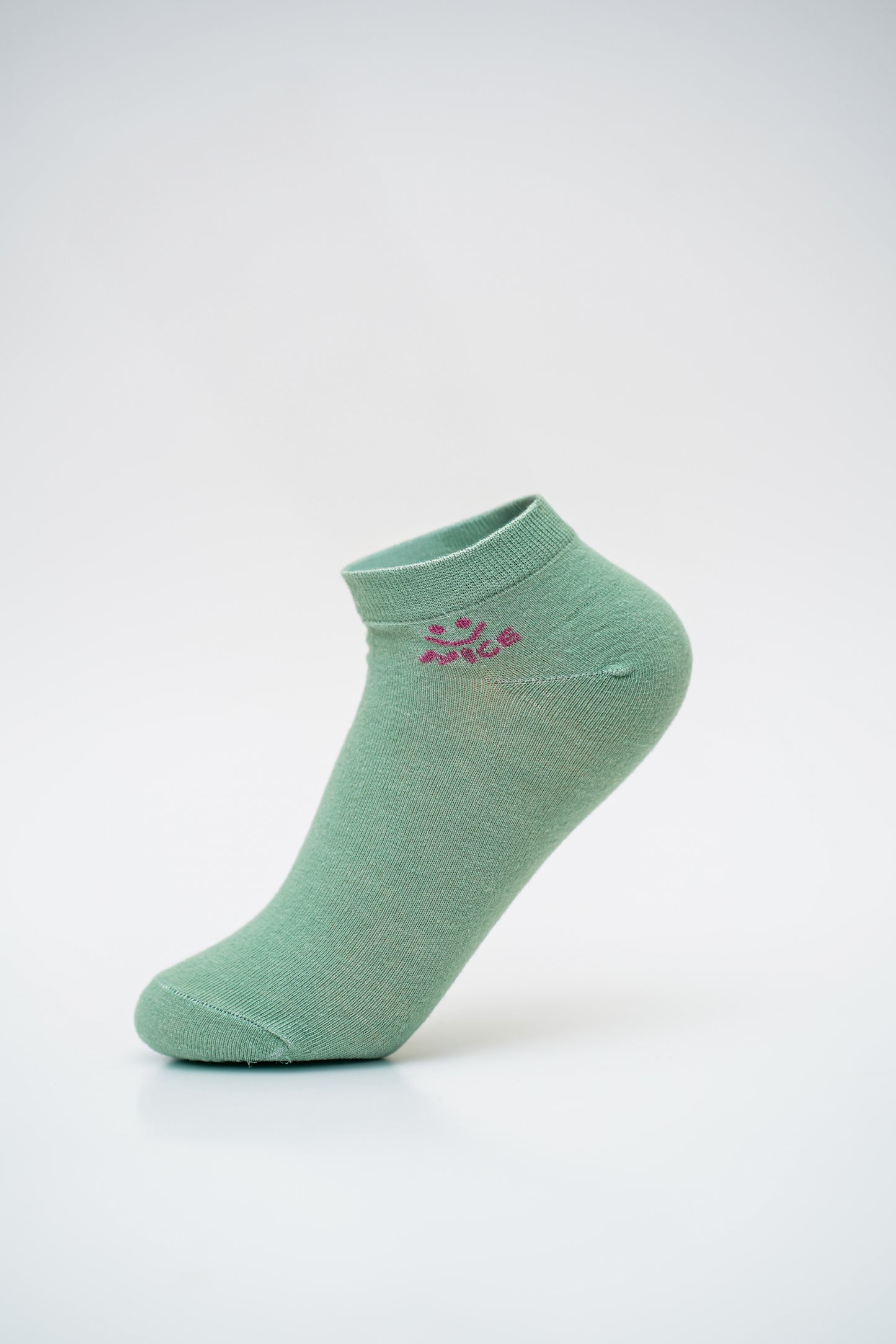 Mint Green Ankle Socks with Fun Graphic