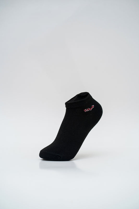 Black Ankle Socks with Assorted Graphic Designs