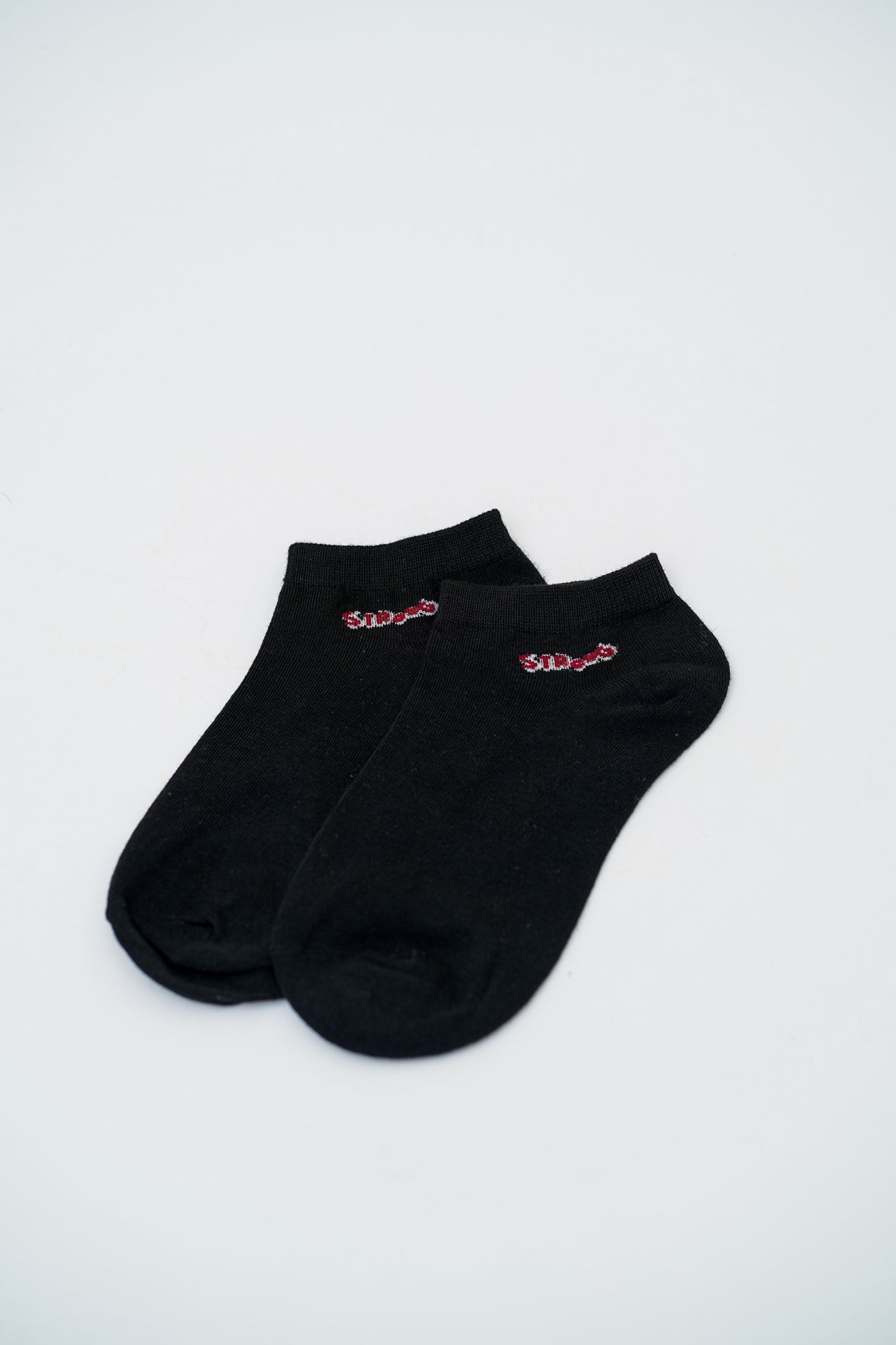 Black Ankle Socks with Assorted Graphic Designs