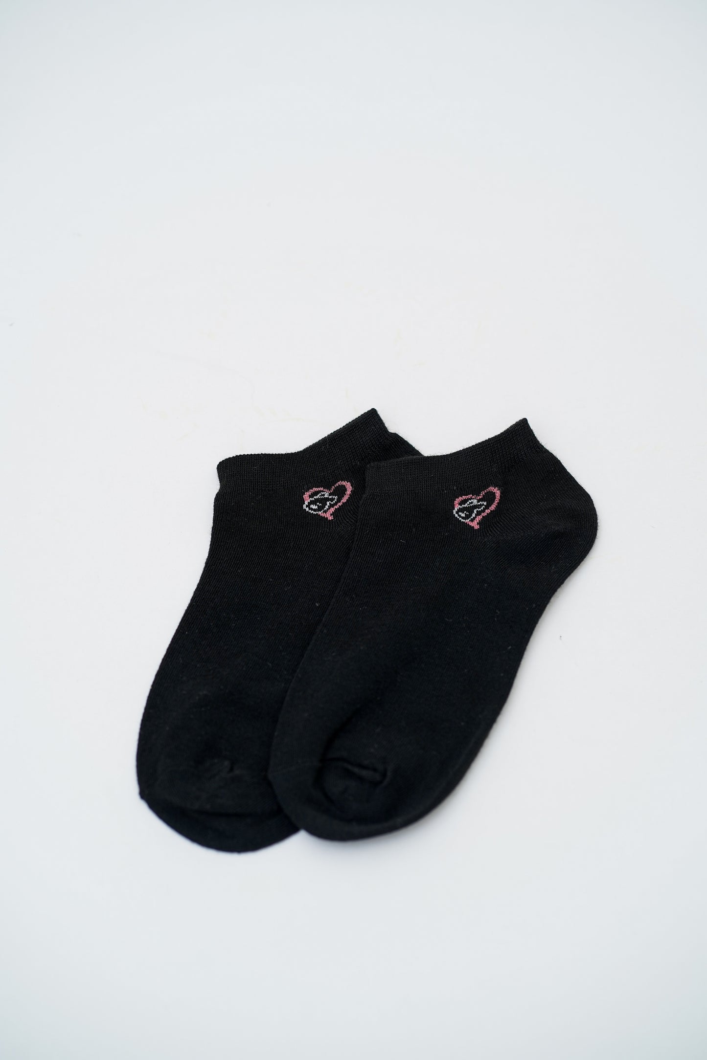 Black Ankle Socks with Assorted Graphic Designs