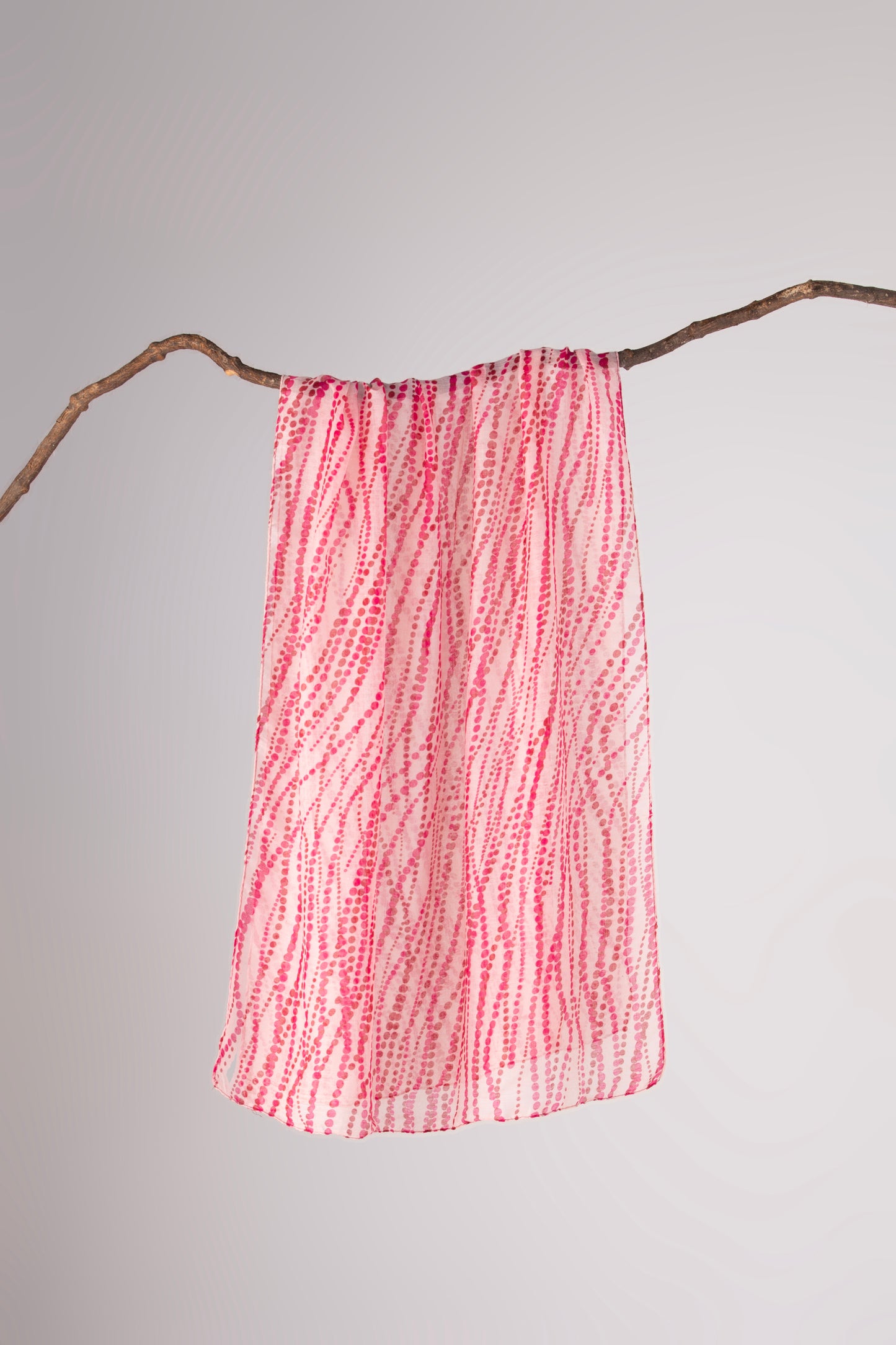 Celestial Dots - Lightweight Chiffon Scarf with Wavy Dot Pattern