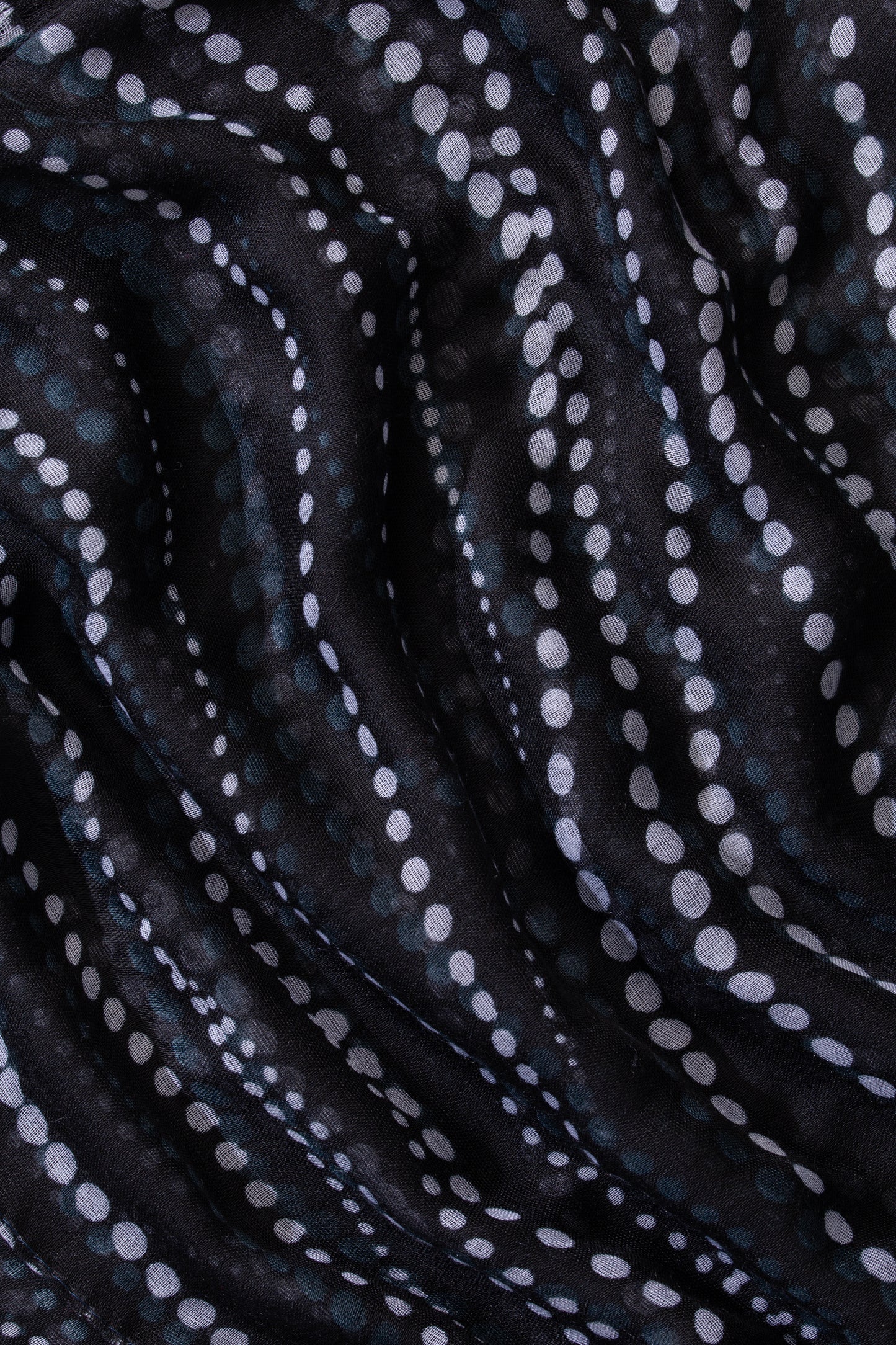 Celestial Dots - Lightweight Chiffon Scarf with Wavy Dot Pattern