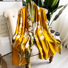 Floral Mustard Premium Silk