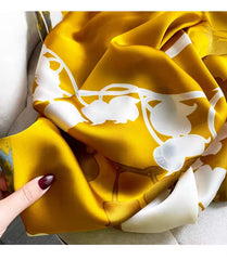 Floral Mustard Premium Silk