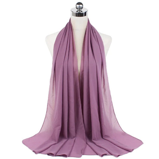 Elegant Plum Purple Chiffon Drape